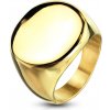 Šperky eshop - Prsteň z chirurgickej ocele zlatej farby s kruhom, lesklý M17.13 - Veľkosť: 62 mm