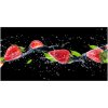 Moderný obraz fotografie na akrylu Jahody a voda 100x50 cm Moderný obraz fotografie na akrylu Jahody a voda 100x50 cm