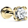 Danfil Labreta Piercingové náušnice DF 5549 zo žltého zlata, s diamantom Danfil Labreta Piercingové náušnice DF 5549 zo žltého zlata, s diamantom