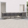Prolenta Maison Exclusive 8-dielna záhradná sedacia súprava s vankúšmi sivý polyratan