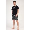 Live your life pánské pyžamo krátké černé