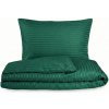 Kvalitex Saténové obliečky s prúžkom TMAVO ZELENÉ Varianta: 1+1, 140x200, 70x90cm Kvalitex Saténové obliečky s prúžkom TMAVO ZELENÉ Varianta: 1+1, 140x200, 70x90cm