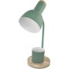EMOS SK s.r.o. Stolná lampa POPPY, zelená – Kov + Drevo - Z7640GR EMOS SK s.r.o. Stolná lampa POPPY, zelená – Kov + Drevo - Z7640GR
