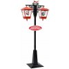 Vánoční pouliční lampa se Santou černo-červená 81x40x188 cm PVC Red 289926 Vánoční pouliční lampa se Santou černo-červená 81x40x188 cm PVC Red 289926