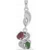 Nefertitis Prívesok strieborný s viacfarebnými turmalínmi striebro Ag 925 017206 MT NF12409 - 3,1 cm, 3,3 g Nefertitis Prívesok strieborný s viacfarebnými turmalínmi striebro Ag 925 017206 MT NF12409 - 3,1 cm, 3,3 g