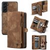 Multifunkčné peňaženkové puzdro CASEME na Samsung Galaxy S21 FE - Hnedá Multifunkčné peňaženkové puzdro CASEME na Samsung Galaxy S21 FE - Hnedá