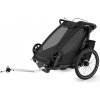 Cyklovozík Thule Chariot Sport 2 single Black + bike set + kočíkový set Cyklovozík Thule Chariot Sport 2 single Black + bike set + kočíkový set