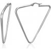 Šperky eshop - Náušnice z ocele 316L - trojuholníky, strieborná farba 30 mm X10.14 Šperky eshop - Náušnice z ocele 316L - trojuholníky, strieborná farba 30 mm X10.14