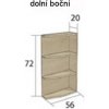 Nábytek PEGAS s.r.o. ECONO 18D - dolní boční Nábytek PEGAS s.r.o. ECONO 18D - dolní boční