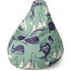 Sablio Sedací vak Pear Veľryby - 140 x 100 x 25 cm Sablio Sedací vak Pear Veľryby - 140 x 100 x 25 cm