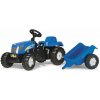 Rolly Toys Šliapací traktor New Holland TVT190 s vlečkou