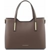 Kožená shopper kabelka Olimpia Tuscany Leather Farba: Tmavá Taupe Kožená shopper kabelka Olimpia Tuscany Leather Farba: Tmavá Taupe