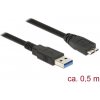 Delock USB kábel USB 3.2 Gen1 USB-A zástrčka, USB Micro-B 3.0 zástrčka 0.50 m čierna pozlátené kontakty 85071; 85071 Delock USB kábel USB 3.2 Gen1 USB-A zástrčka, USB Micro-B 3.0 zástrčka 0.50 m čierna pozlátené kontakty 85071; 85071