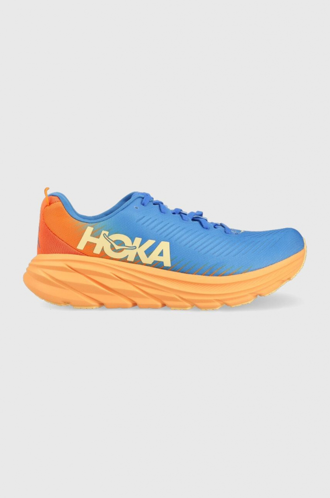 Hoka one one M Bondi 8 Coastal sky vibrant orange