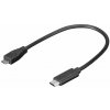PremiumCord kur31-02 USB-C/Micro USB, 20cm, černý