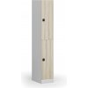 Šatníková skrinka S1 s úložnými boxmi, 2 boxy, 1850 x 300 x 500 mm, kódový zámok, laminované dvere, dub prírodný Šatníková skrinka S1 s úložnými boxmi, 2 boxy, 1850 x 300 x 500 mm, kódový zámok, laminované dvere, dub prírodný