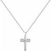 Brosway Štýlový oceľový náhrdelník s krížikom backliner BBC04