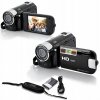 Ručná digitálna 4K DV kamera s otočným displejom, 16-násobným zoomom a USB, čierna Ručná digitálna 4K DV kamera s otočným displejom, 16-násobným zoomom a USB, čierna