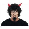 Parochňa čierny čert s rohmi Parochňa čierny čert s rohmi