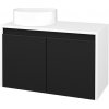 Dreja Skrinka pod umývadlo VISIT SZD2 80 (umývadlo Circo) - N01 Biela lesk / Úchytka T33 - čierna mat / M17 Čierna mat / Levé Dreja Skrinka pod umývadlo VISIT SZD2 80 (umývadlo Circo) - N01 Biela lesk / Úchytka T33 - čierna mat / M17 Čierna mat / Levé