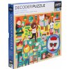 Petit Collage Puzzle knižnica 100 ks s 3D okuliarmi Petit Collage Puzzle knižnica 100 ks s 3D okuliarmi