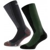 LASTING merino ponožky WinterSki&Hike WSM 2-PACK, čierna+zelená LASTING merino ponožky WinterSki&Hike WSM 2-PACK, čierna+zelená