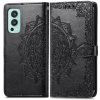 Peňaženkové puzdro Embossing Pattern Mandala Flower čierne – OnePlus Nord 2 5G Peňaženkové puzdro Embossing Pattern Mandala Flower čierne – OnePlus Nord 2 5G