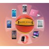 Mini bluetooth reproduktor na mobil - basketball lopta 1x3W Mini bluetooth reproduktor na mobil - basketball lopta 1x3W