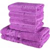 Sada 6 kusov fialových bambusových osušiek a uterákov EMI Sada 6 kusov fialových bambusových osušiek a uterákov EMI