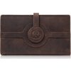 Paolo Peruzzi Dámska peňaženka veľká kožená vintage hnedá listová kabelka