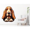Nalepte.cz Pes Basset textilní prelepiteľná nálepka na stenu arch 117 x 130 cm Nalepte.cz Pes Basset textilní prelepiteľná nálepka na stenu arch 117 x 130 cm