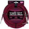 Ernie Ball 25' Braided Cable Black/Red