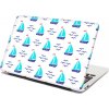 Sablio Samolepka na notebook Modré lodičky - 38x26 cm Sablio Samolepka na notebook Modré lodičky - 38x26 cm