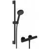 Hansgrohe Activera Select S - Sprchová súprava 95 2jet s tyčou 650 mm s termostatom Ecostat Fine, EcoSmart, čierna matná 28876670 Hansgrohe Activera Select S - Sprchová súprava 95 2jet s tyčou 650 mm s termostatom Ecostat Fine, EcoSmart, čierna matná 28876670