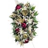 Luxusný smútočný veniec borovicový exclusive pivonky, ľalie, kamélie a doplnky 75cm x 45cm Luxusný smútočný veniec borovicový exclusive pivonky, ľalie, kamélie a doplnky 75cm x 45cm