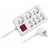 Predlžovací Kábel do zásuvky Rebel 3 m 7 ks zásuviek biely Predlžovací Kábel do zásuvky Rebel 3 m 7 ks zásuviek biely