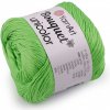 Bavlnená pletacia priadza Bouquet Unicolor 100 g - 1 ks 10 (3219) zelená sv. Bavlnená pletacia priadza Bouquet Unicolor 100 g - 1 ks 10 (3219) zelená sv.