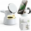 Duzzona W23 - indukční nabíječka 5v1 s Bluetooth reproduktorem a podsvícením, kompatibilní s MagSafe 15W černá Duzzona W23 - indukční nabíječka 5v1 s Bluetooth reproduktorem a podsvícením, kompatibilní s MagSafe 15W černá
