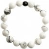 Glosery náramok Korálka z chirurgickej ocele s logom Glosery, howlite Veľkosť korálok: 8mm, Farba korálky s logom: čierna, Obvod zápästia: S 16 cm Glosery náramok Korálka z chirurgickej ocele s logom Glosery, howlite Veľkosť korálok: 8mm, Farba korálky s logom: čierna, Obvod zápästia: S 16 cm