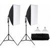 Softbox 2ks 50x70CM 30W Nastaviteľné Osvetlenie s Taškou na Prenášanie Softbox 2ks 50x70CM 30W Nastaviteľné Osvetlenie s Taškou na Prenášanie