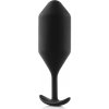b-Vibe Snug Plug 5 Black silikónový ťažký anatomický model 371g