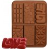SILIKÓNOVÁ FORMA NA ČOKOLÁDU 6v1 RÔZNE VZORY TABUĽIEK SILIKÓNOVÁ FORMA NA ČOKOLÁDU 6v1 RÔZNE VZORY TABUĽIEK