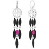 Náušnice so Swarovski Elements Roseta KWDR4200SS29JF Fuchsia Náušnice so Swarovski Elements Roseta KWDR4200SS29JF Fuchsia