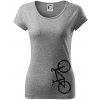 Bicykel na výšku - Dámske tričko Pure - 2XL ( Tmavosivý melír ) Bicykel na výšku - Dámske tričko Pure - 2XL ( Tmavosivý melír )