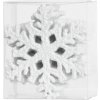 MagicHome Ozdoba 12 ks snehová vločka biela na vianočný stromček 10 cm