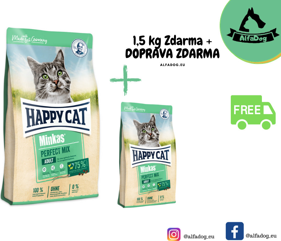 Happy Cat Minkas Perfect Mix Geflügel Fisch & Lamm 10 kg
