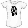 Kiss - dámske bavlnené tričko s potlačou B&C B37 navy