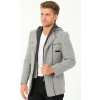 K7532 DEWBERRY MEN'S COAT-DIAGONAL GREY šedá XL dewberry 2465430632517 K7532 DEWBERRY MEN'S COAT-DIAGONAL GREY šedá XL dewberry 2465430632517