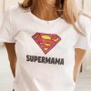 Tričko s potlačou SUPERMAMA Pánsky Biela M Tričko s potlačou SUPERMAMA Pánsky Biela M