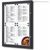 Jansen Display Čierna Menu vitrína 4 x A4 osvetlená 505 x 679 mm
